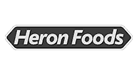 Logotipo monótono de Heron Foods